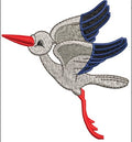 Crane Bird Embroidery Design