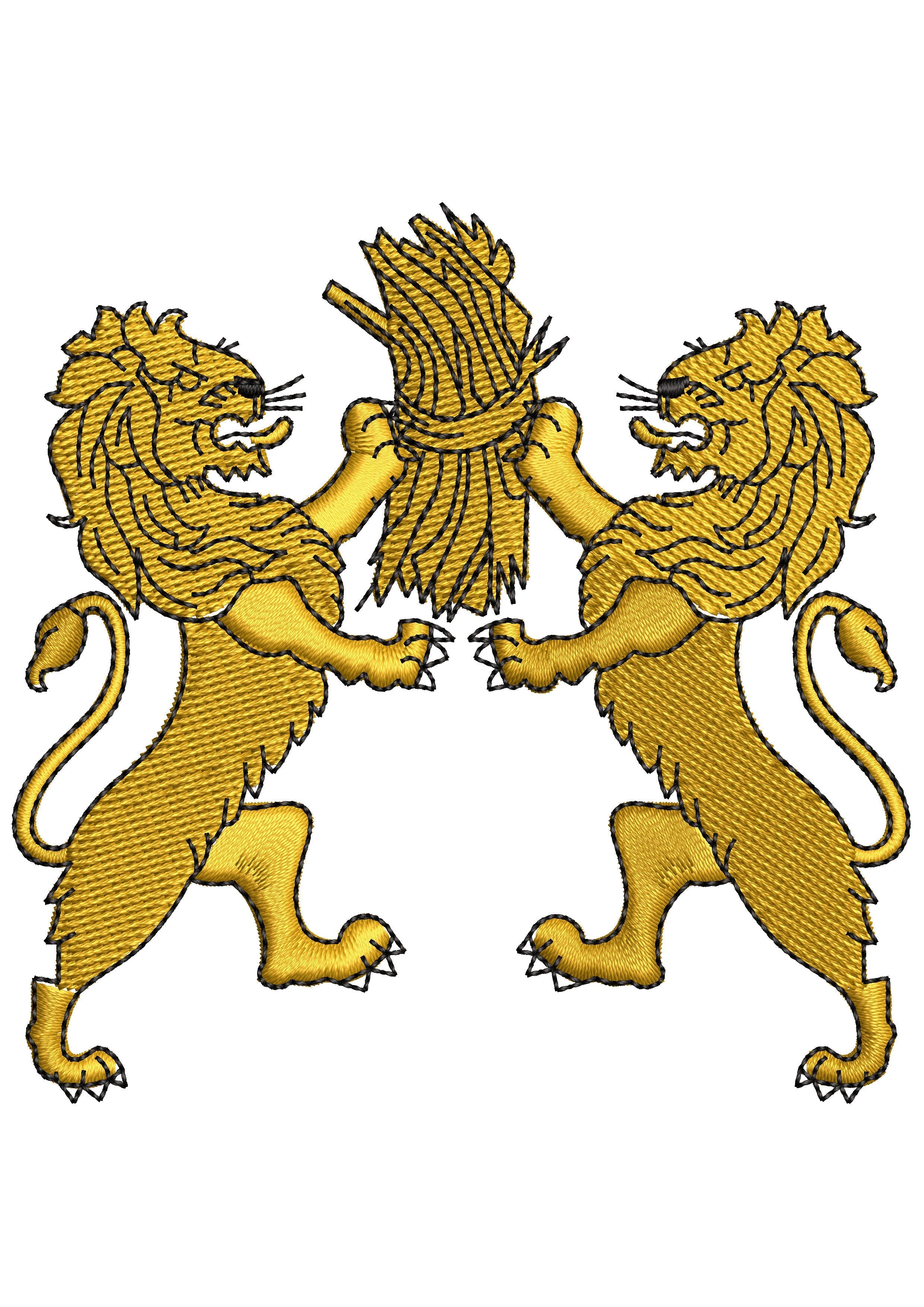 Lion Pride Embroidery Design