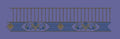 Geometric Blue Floral Stripe Border Embroidery Design