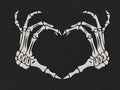 Skeleton Heart Embroidery Design