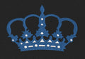 Royal Jeweled Crown Embroidery Blue & White Embroidery Design
