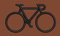 Black Bicycle Embroidery Design