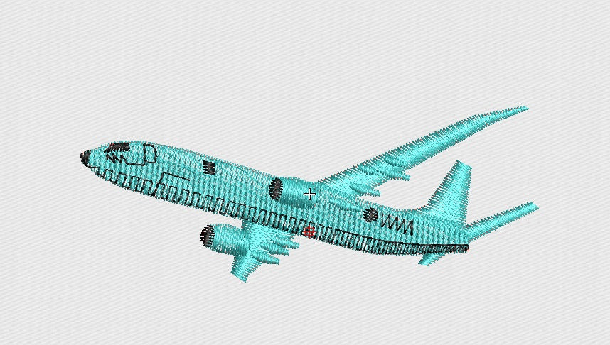 Plane Embroidery Design