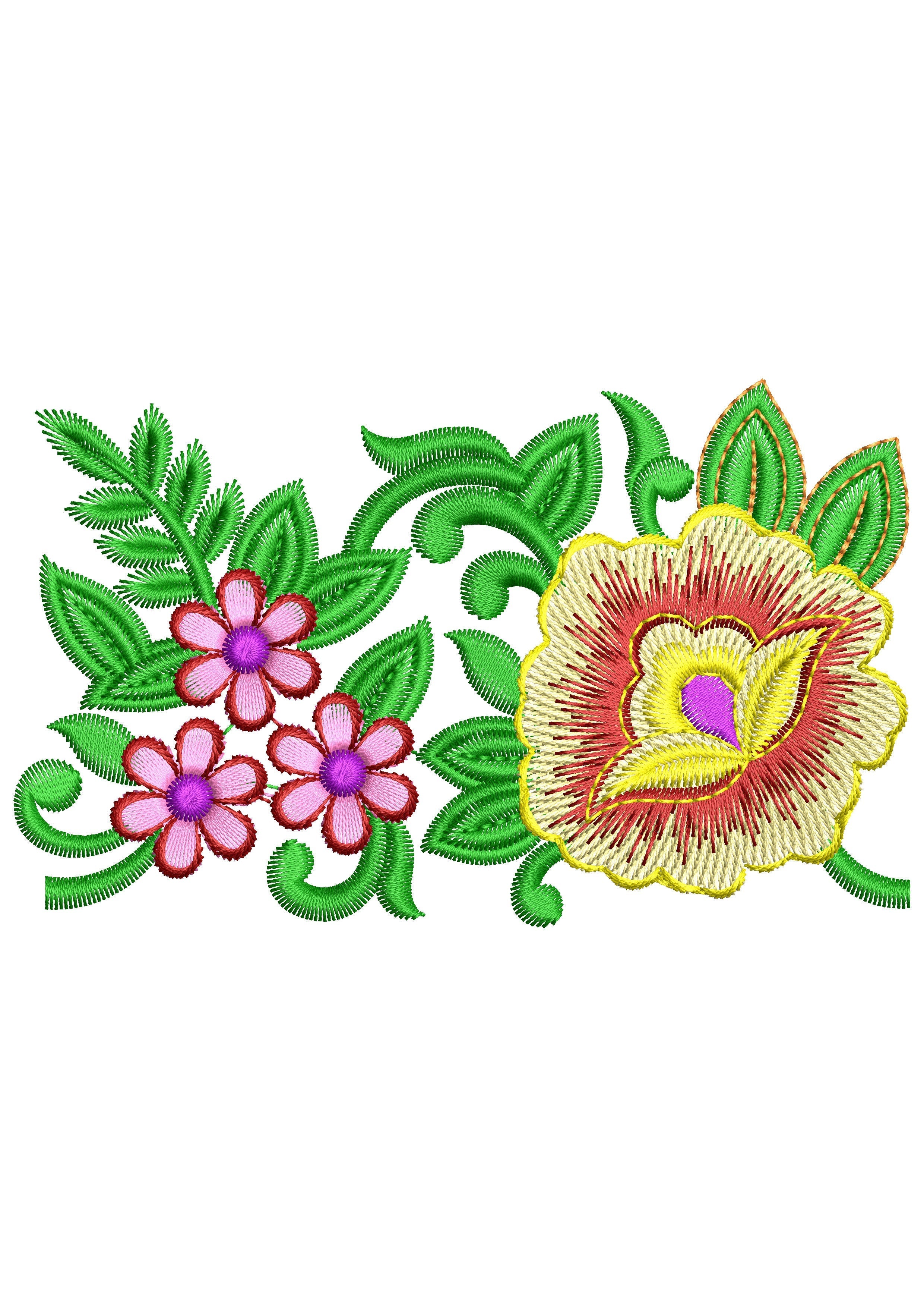 Flower Doma Embroidery Design