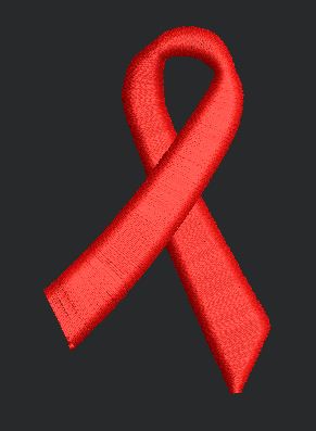 Awareness Loop Emblem Embroidery Design