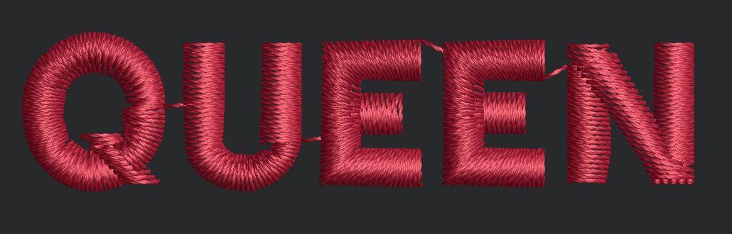 Red Queen Embroidery Design