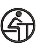 Sitting Sign Embroidery Design