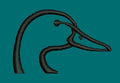 Minimalist Duck Profile Embroidery Design