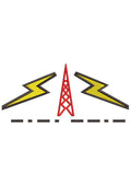 Electricity Tower Embroidery Design