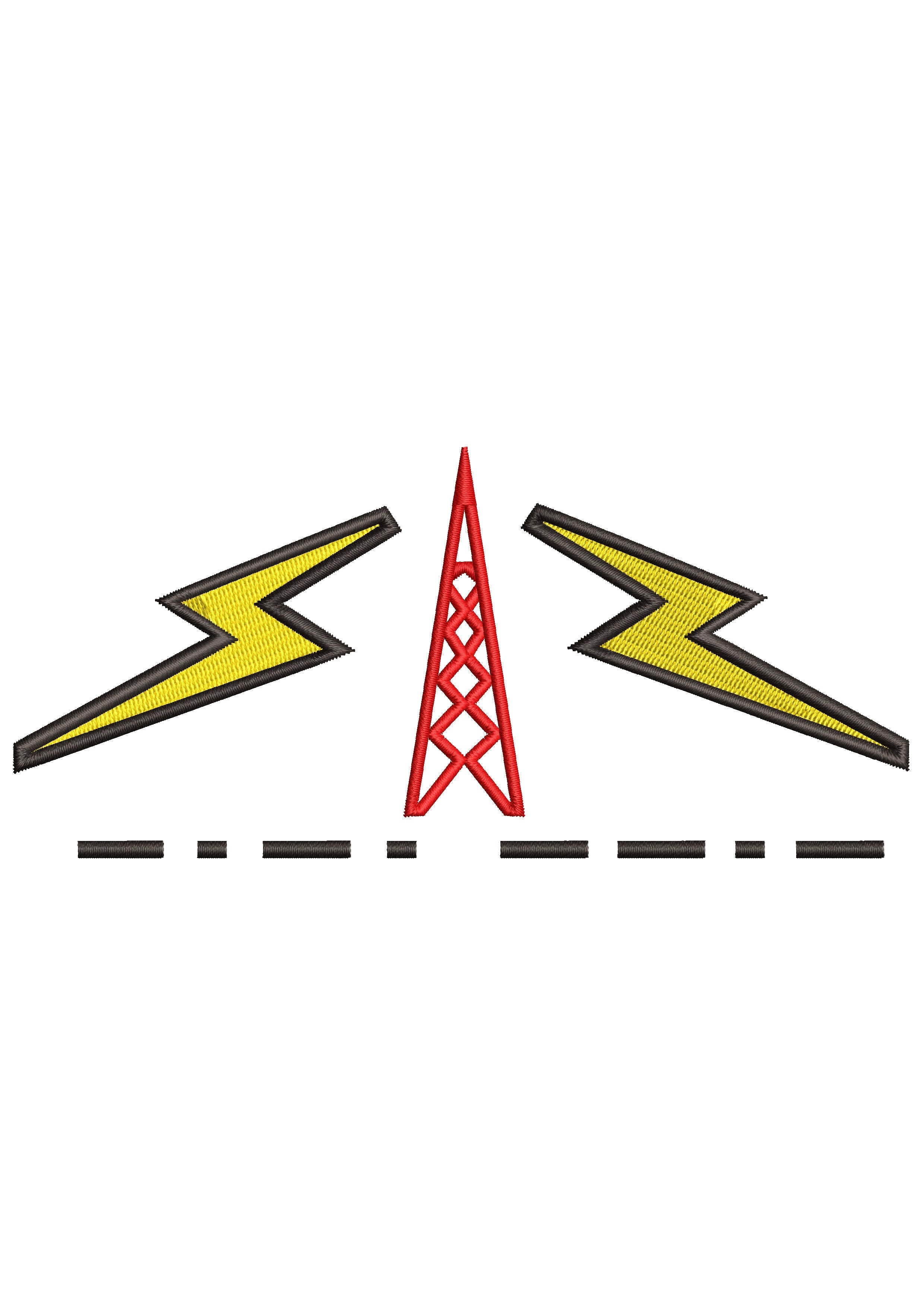 Electricity Tower Embroidery Design