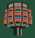 Tower Embroidery Design