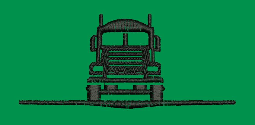 Truck Heavy Duty Vehicle Front Embroidery Design