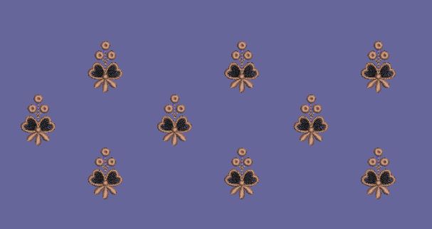 Traditional Buta Motif Embroidery Design