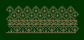 Diamond Trellis Floral Spire Border Embroidery Design