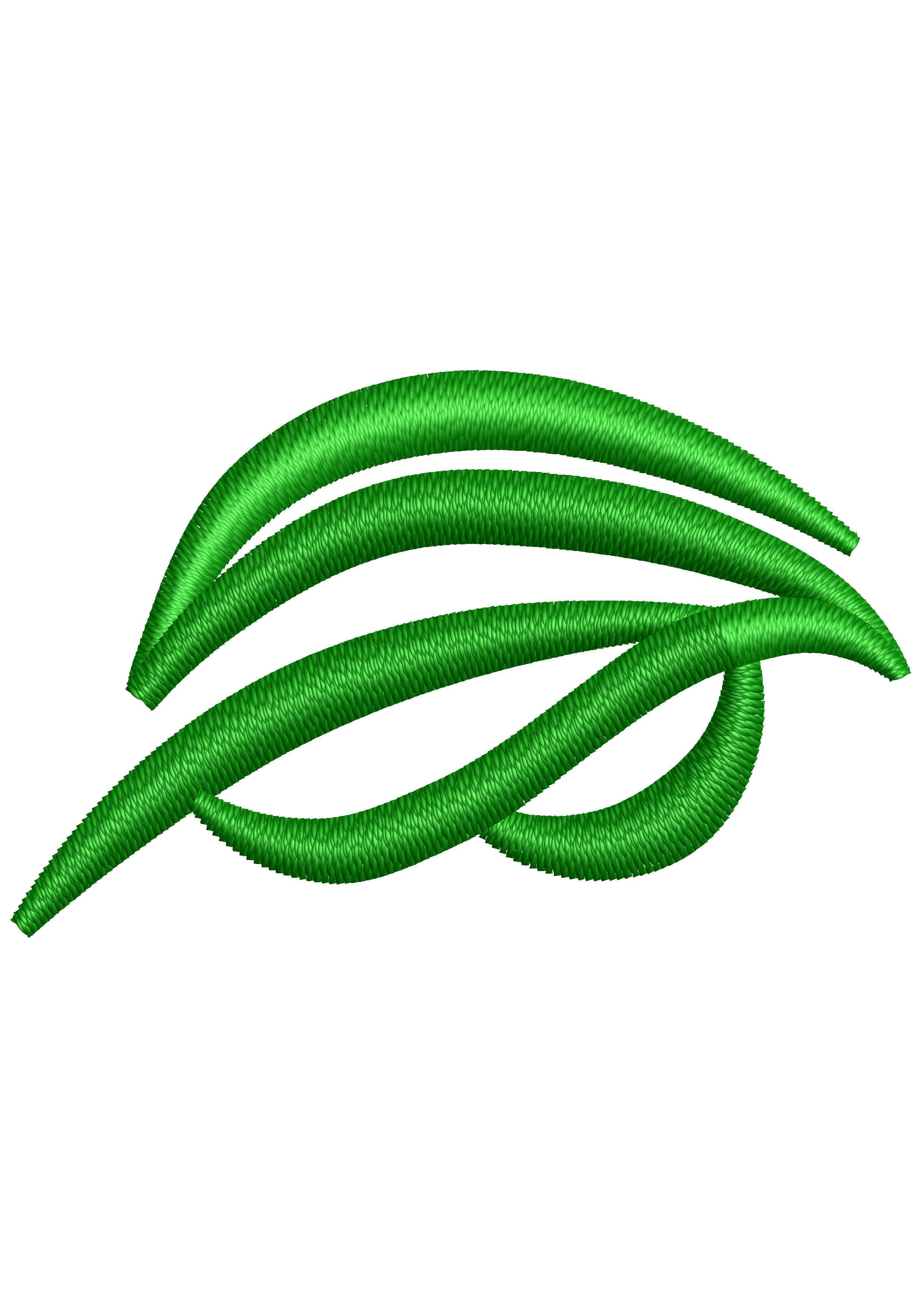 Leaf Satin Embroidery Design