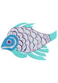 Big Pond Fish Embroidery Design