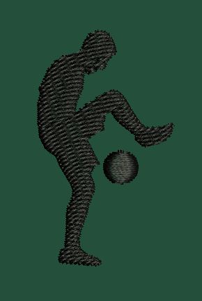 Football Juggling Embroidery Design