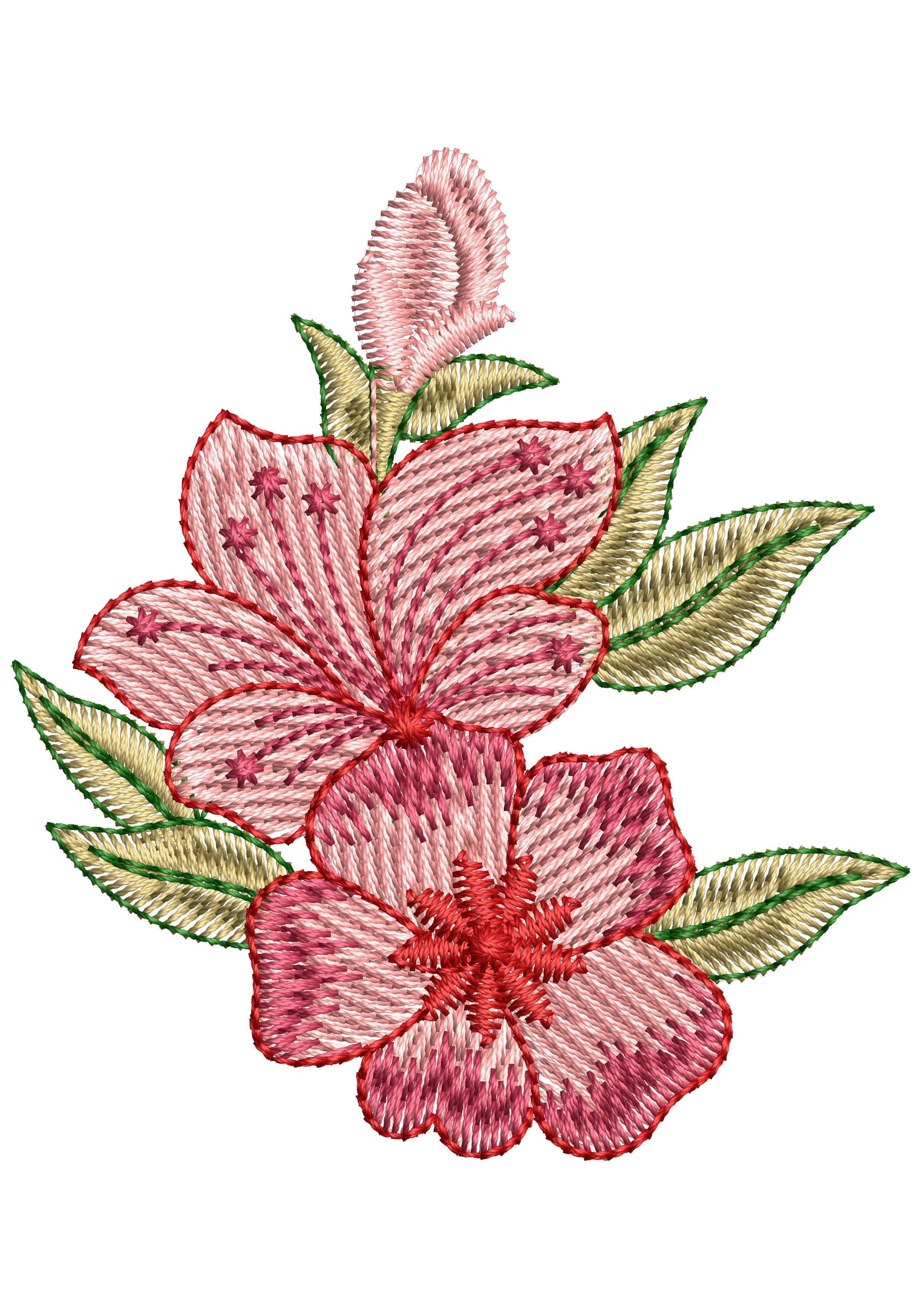 Guncha Flower Embroidery Design