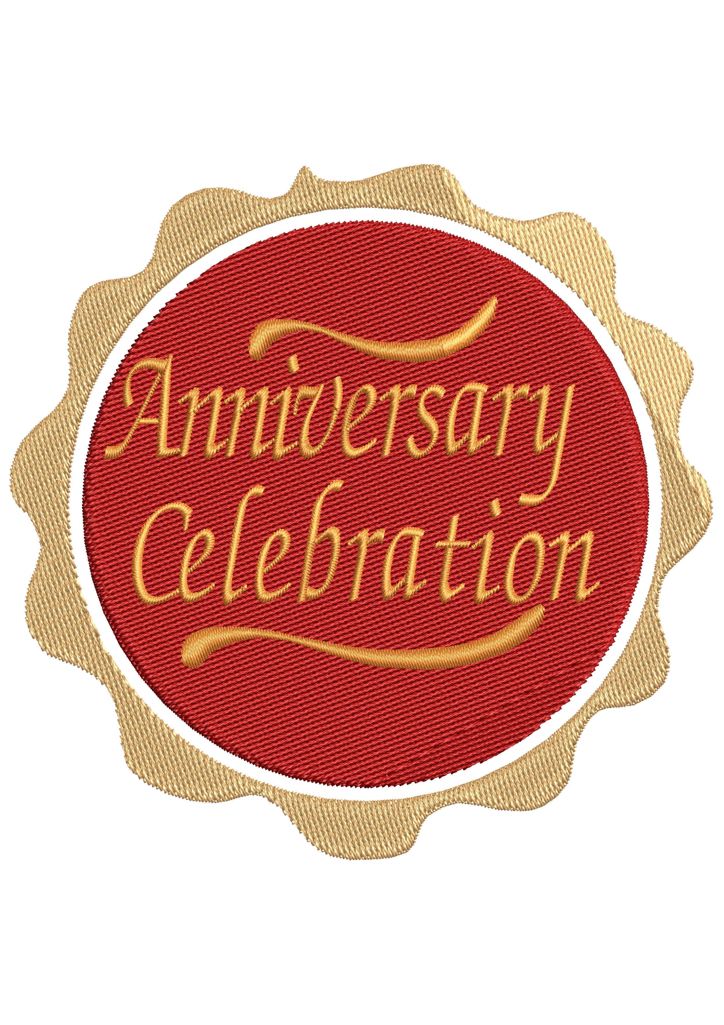 Anniversary Embroidery Design