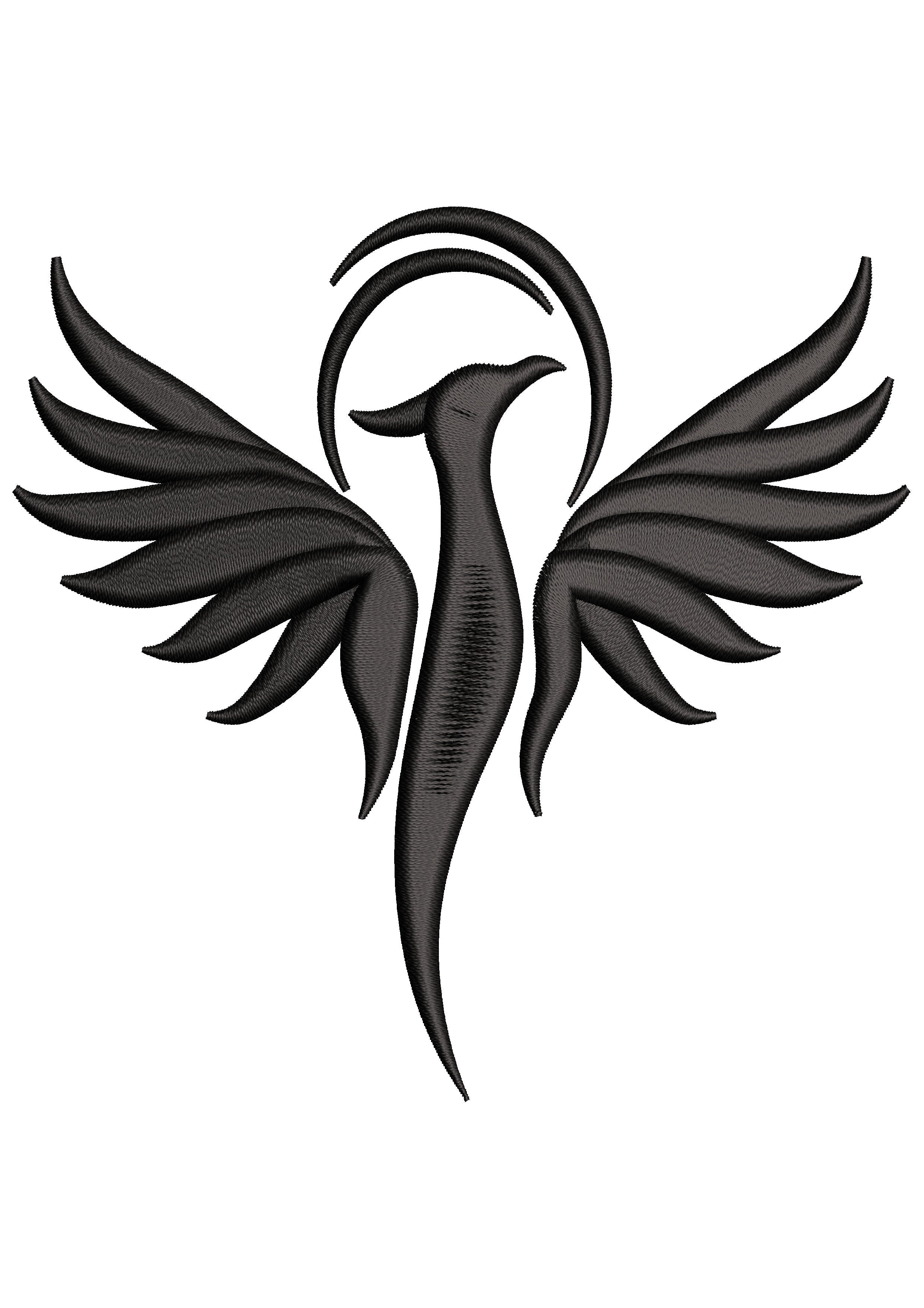 Bird of Angel Embroidery Design