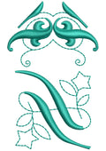 Swirl Art Embroidery Design