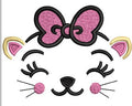 Cat Face Embroidery Design