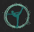Skater Ring Teal Embroidery Design