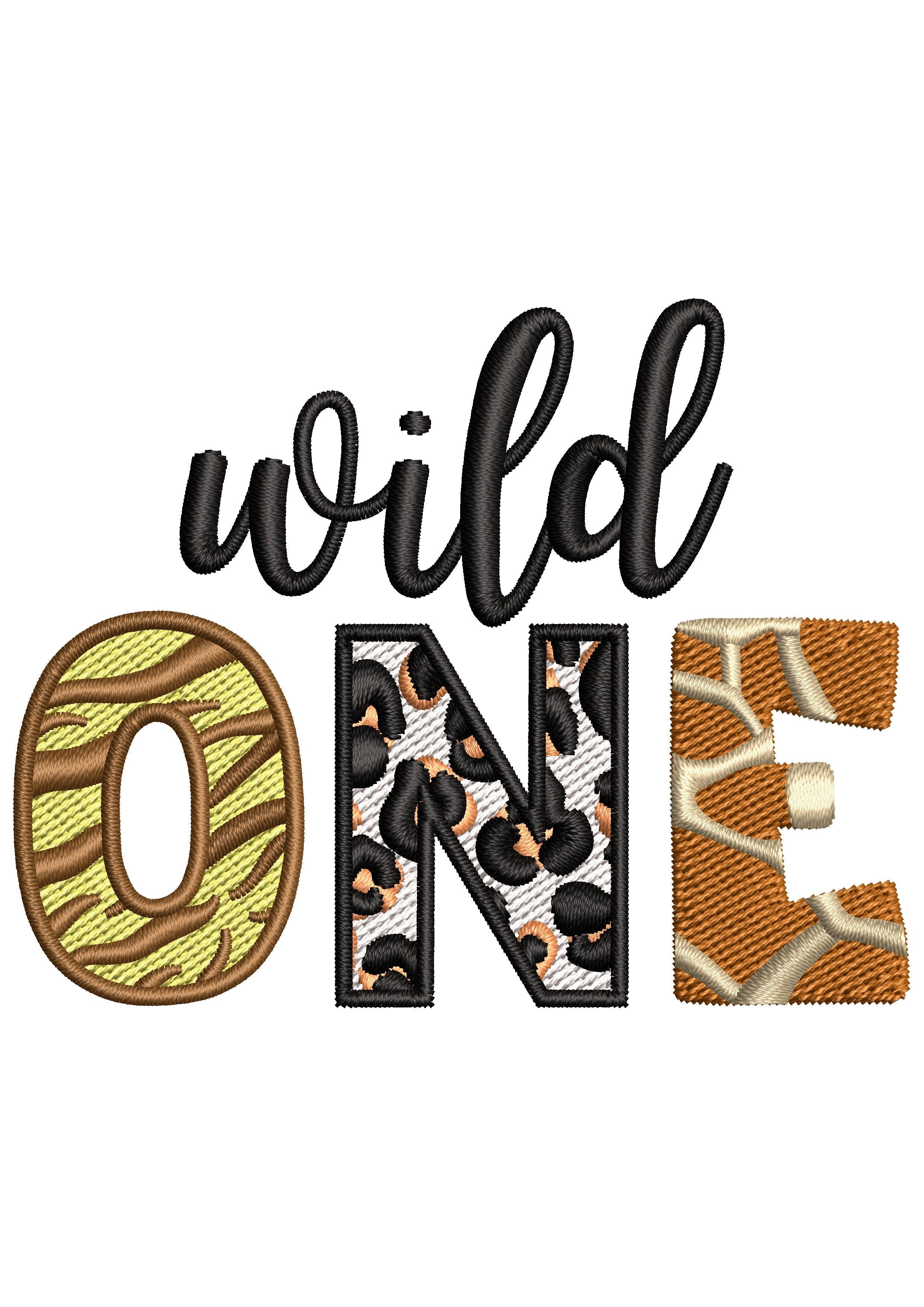 Wild One Embroidery Design
