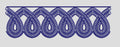 Lace Loop Blue Border Embroidery Design