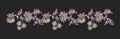 Floral Jacquard Woven White Embroidery Design