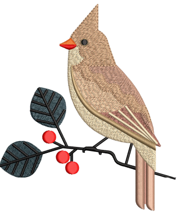Sparrow Embroidery Design