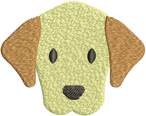 Dog Face Embroidery Design