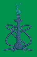 Smoking Hookah Pipe Embroidery Design