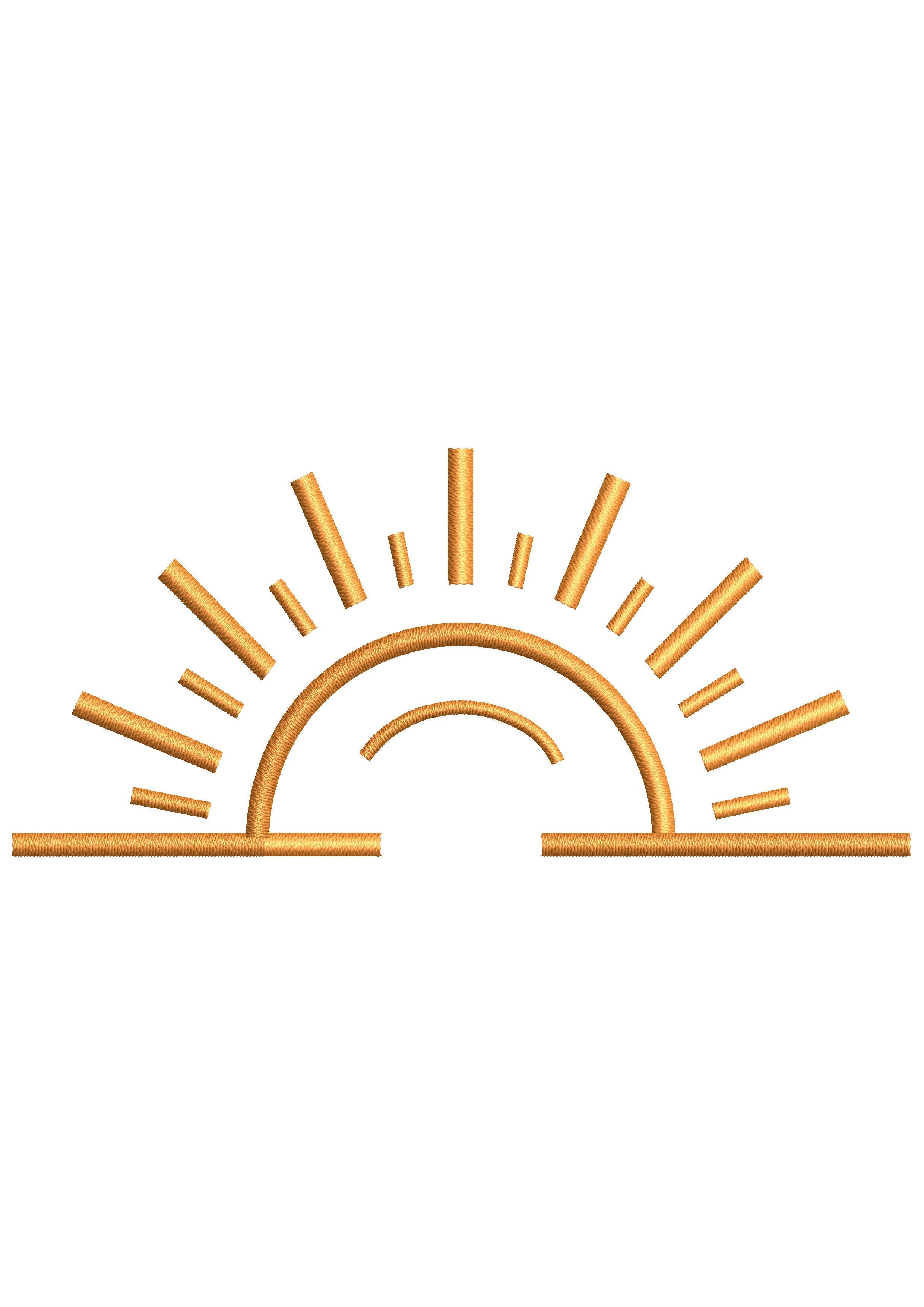 Sun Rising Embroidery Design