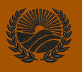 Solar Ridge Laurel Embroidery Design