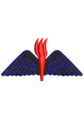 Wings Flame Embroidery Design