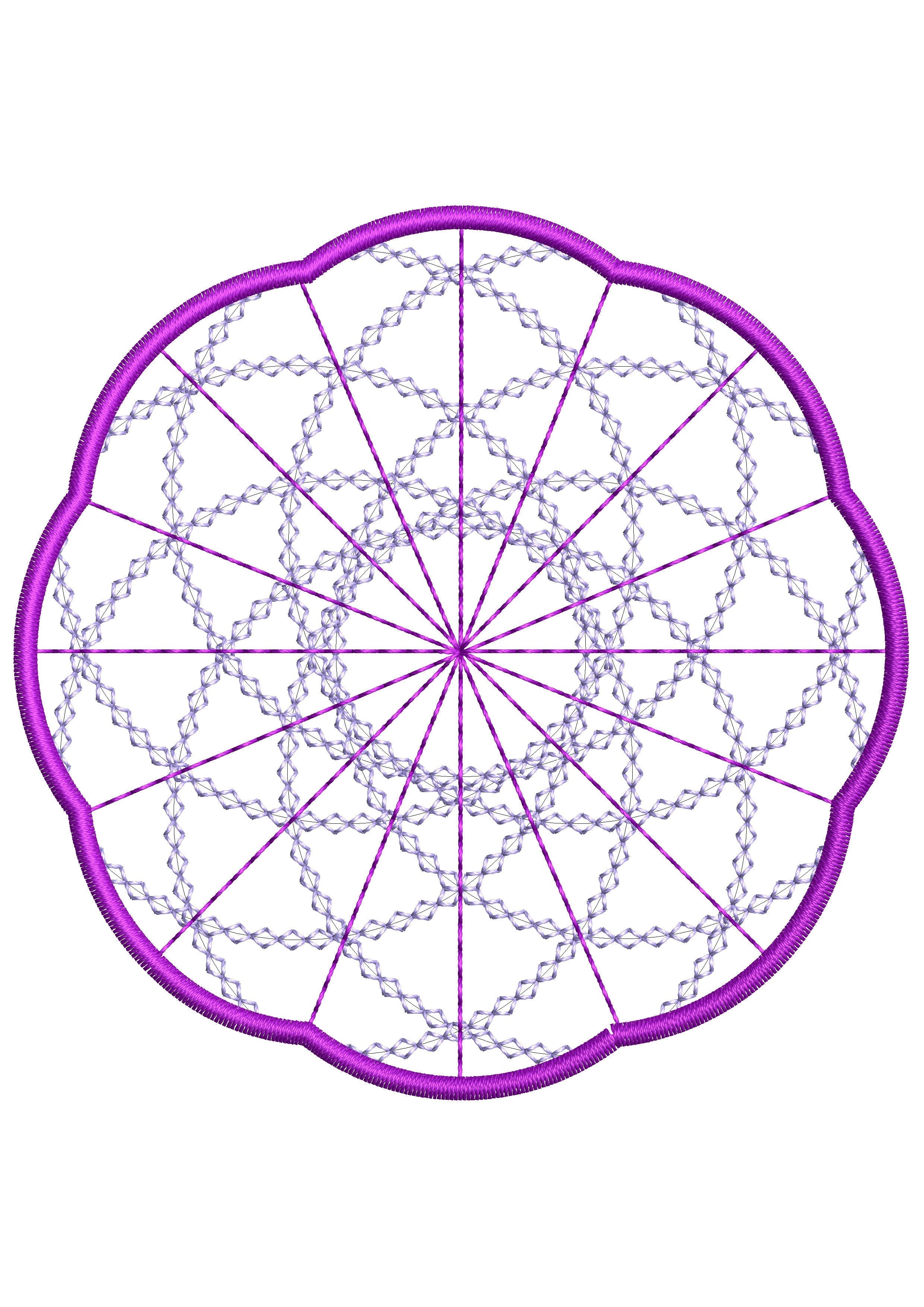 Lace Wheel Embroidery Design