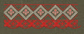 Floral Jacquard Woven Red Embroidery Design