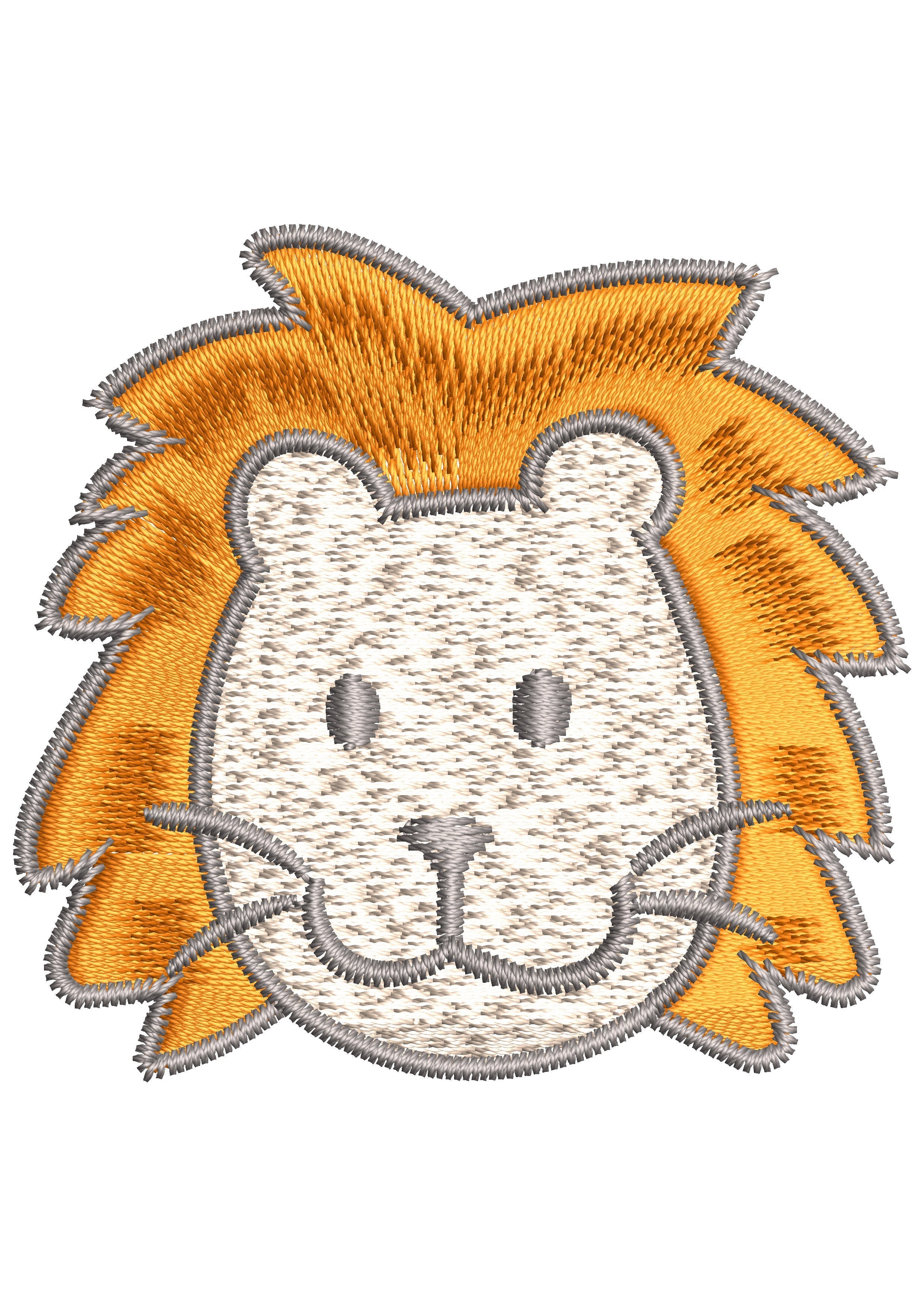 Lion Innocent Baby Embroidery Design