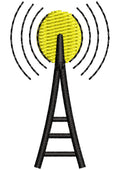 Tower Radiation Embroidery Design