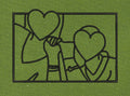 Heart Connection Outline Pair Embroidery Design