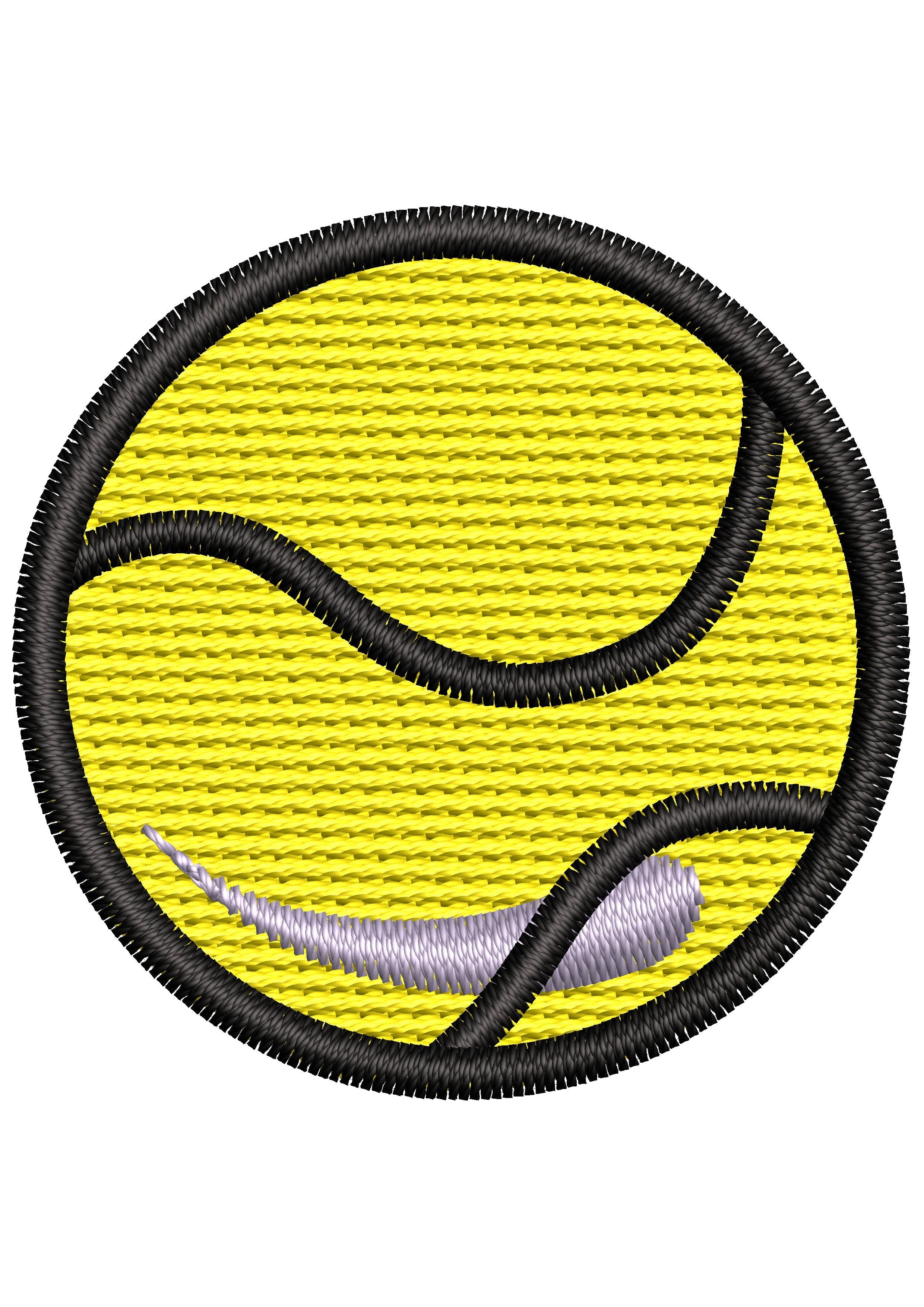 Tennis Ball Embroidery Design