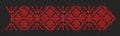 Floral Border Red & Black Embroidery Design