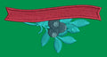 Banner and Floral Ornamental Embroidery Design