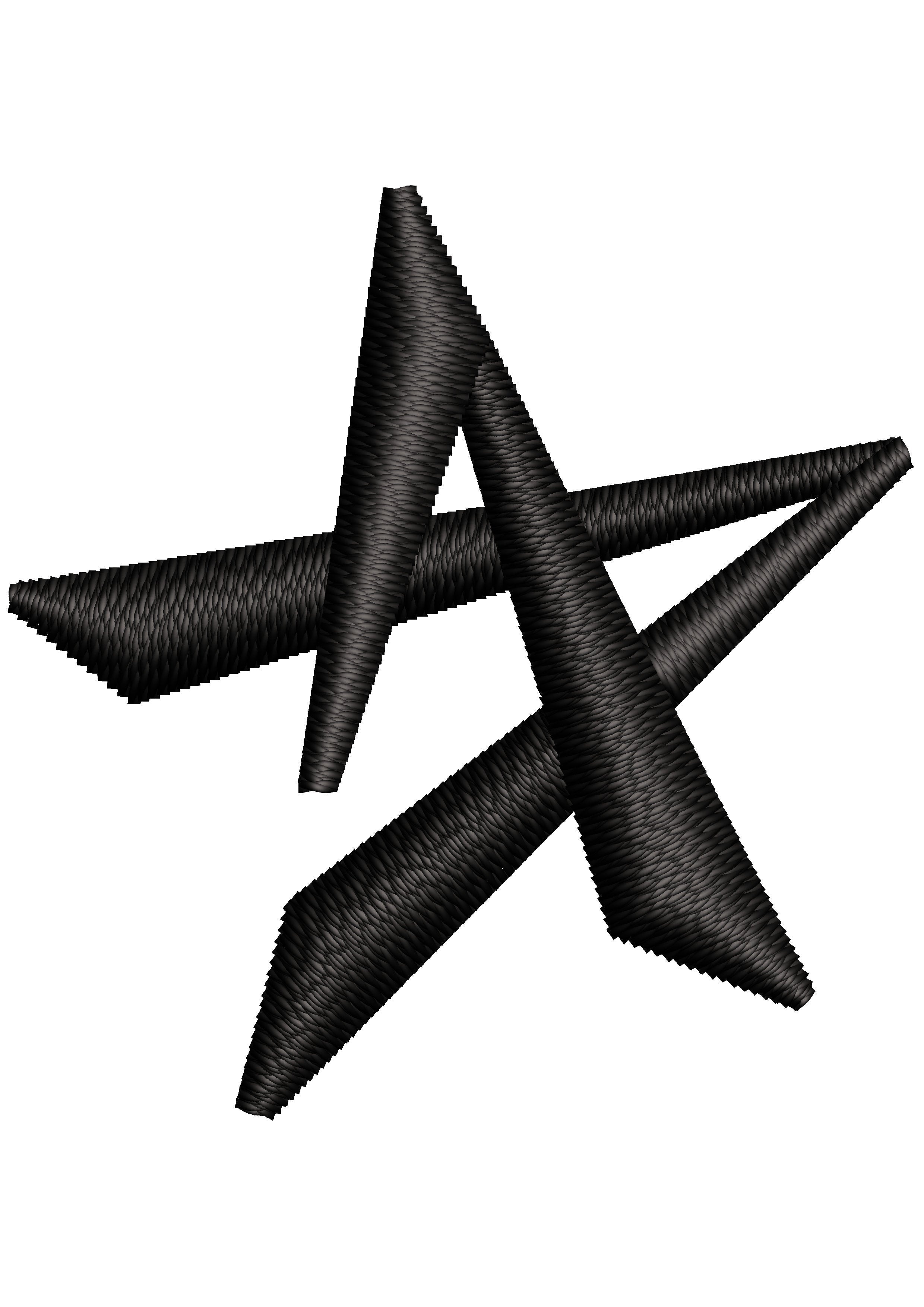 Art Star Embroidery Design