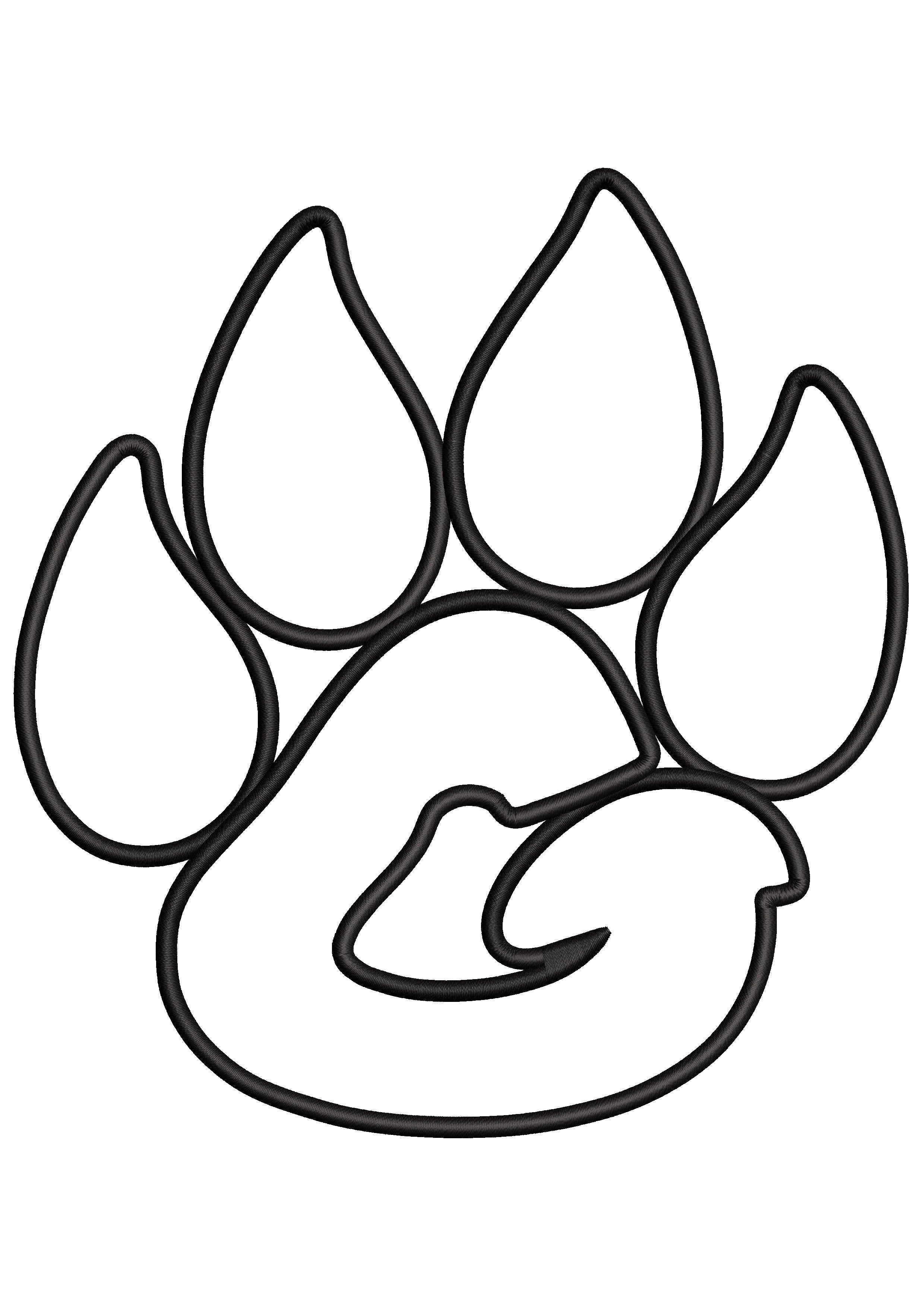 Big Paw Embroidery Design