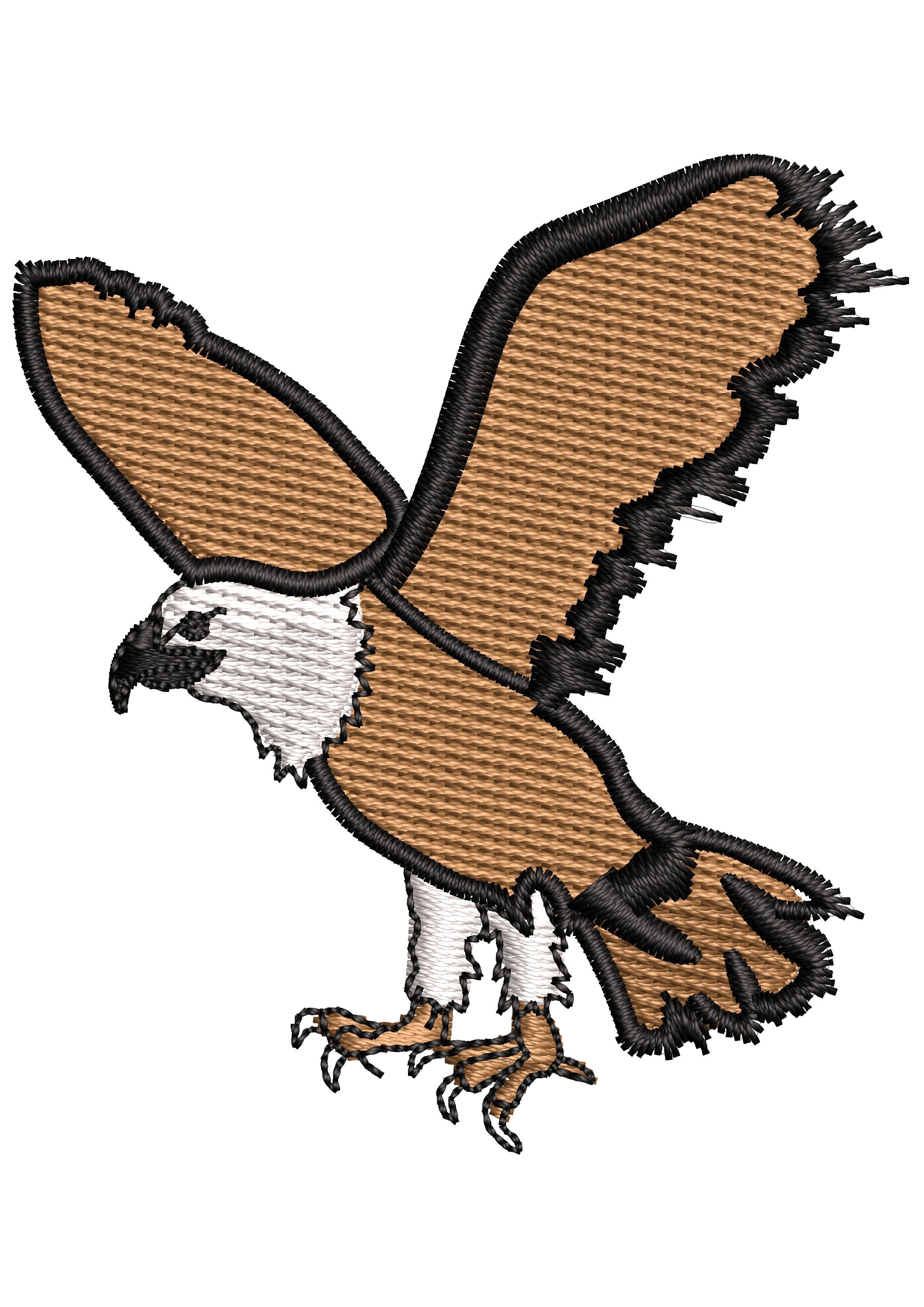 White Head Embroidery Design