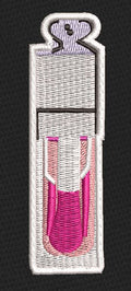 Folded Napkin White & Pink Embroidery Design