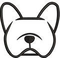 Dog Face Embroidery Design