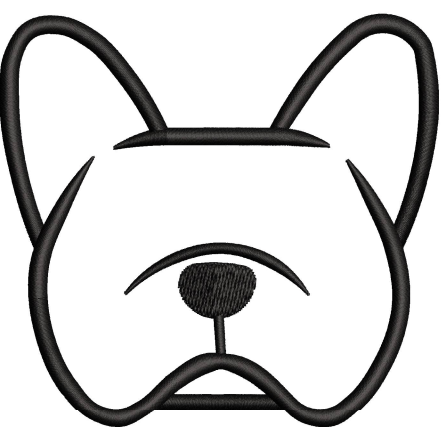 Dog Face Embroidery Design